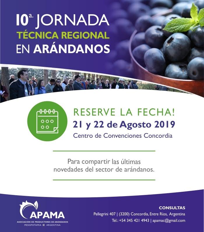 10a jornada regional en arándanos